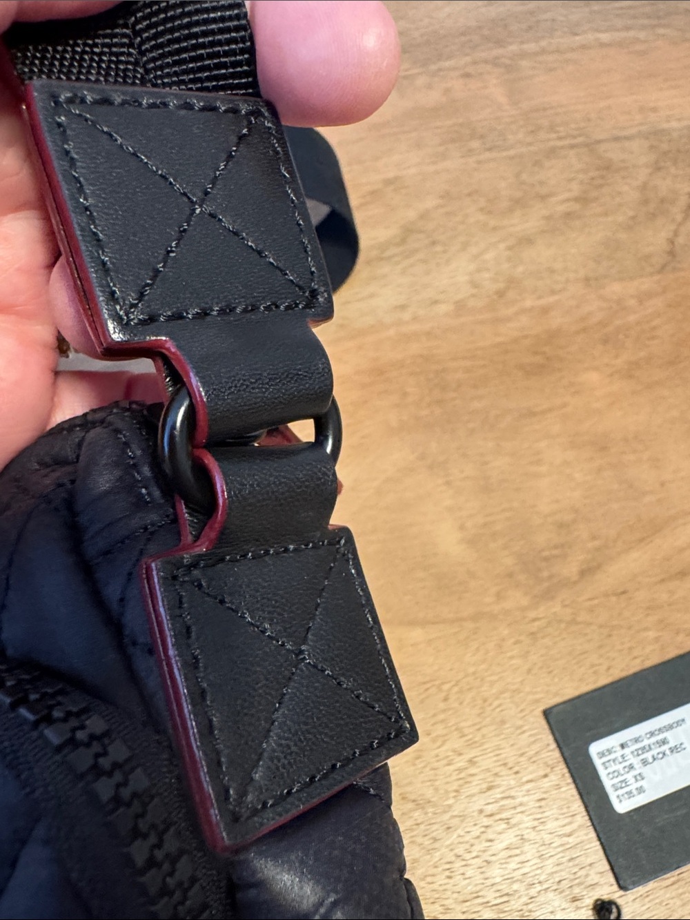 MZ Wallace Quilted Black Messenger Crossbody. - Picture 5 of 13